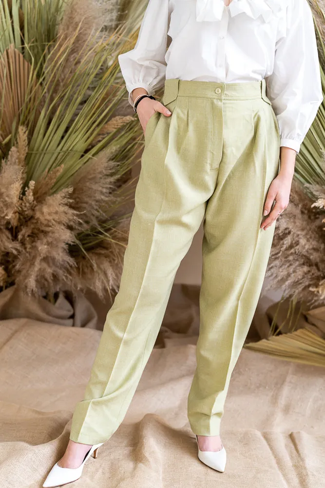 61-3 ESTATE Very loose business pants with welt pockets