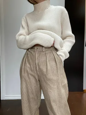 90s Flattering Warm Toned Trousers - 29