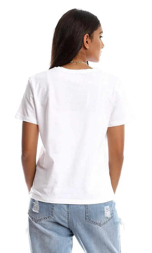 95314 "Cherry Bomb" White Short Sleeves Tee