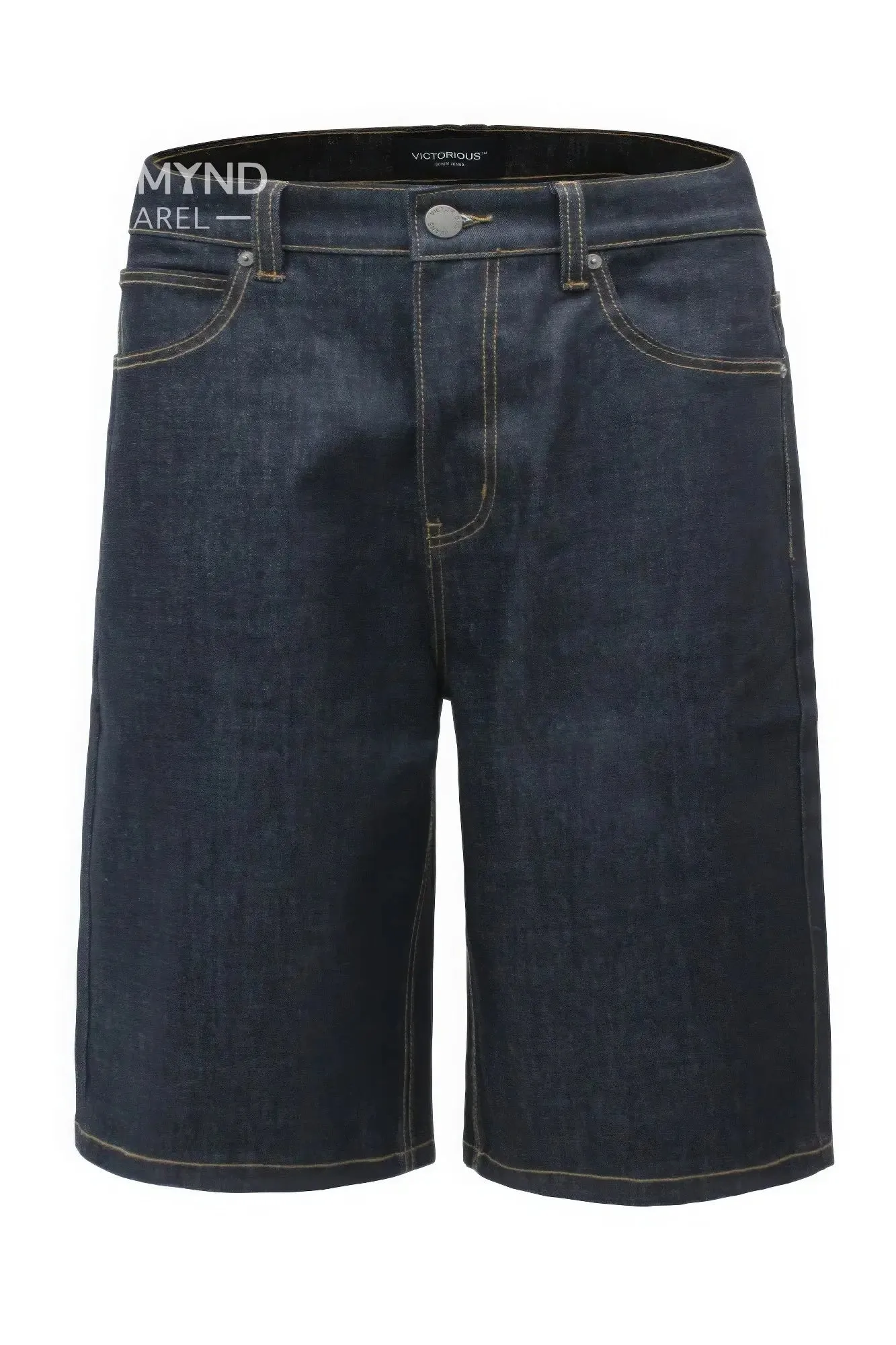 Baggy Fit Raw Denim Shorts