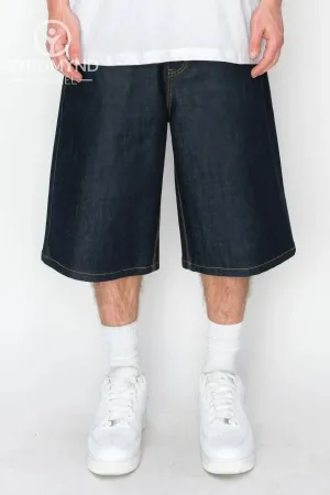 Baggy Fit Raw Denim Shorts