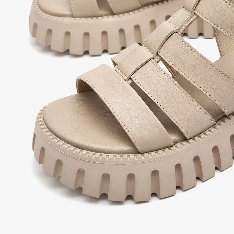 BeauToday Tonal Chunky Gladiator Sandals for Women