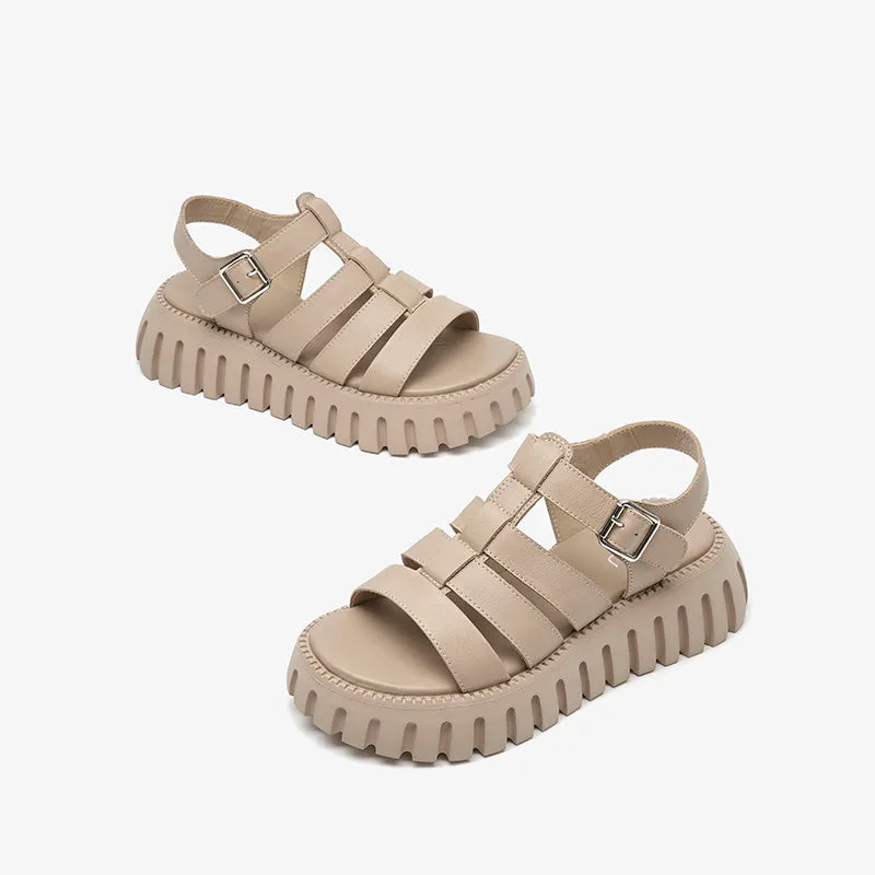 BeauToday Tonal Chunky Gladiator Sandals for Women