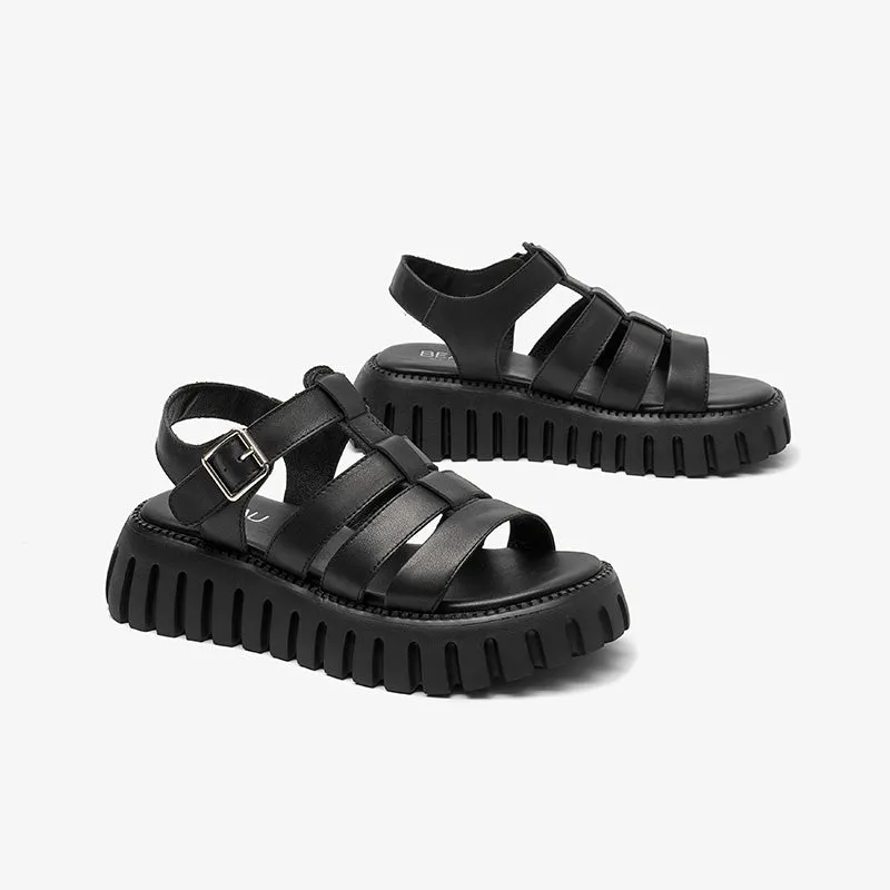 BeauToday Tonal Chunky Gladiator Sandals for Women