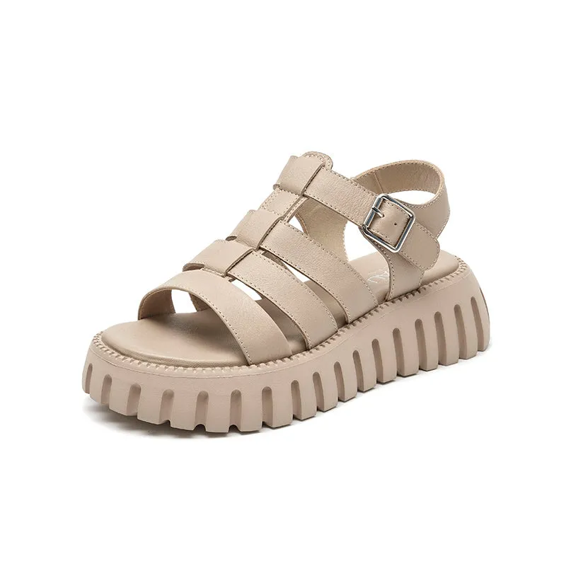 BeauToday Tonal Chunky Gladiator Sandals for Women