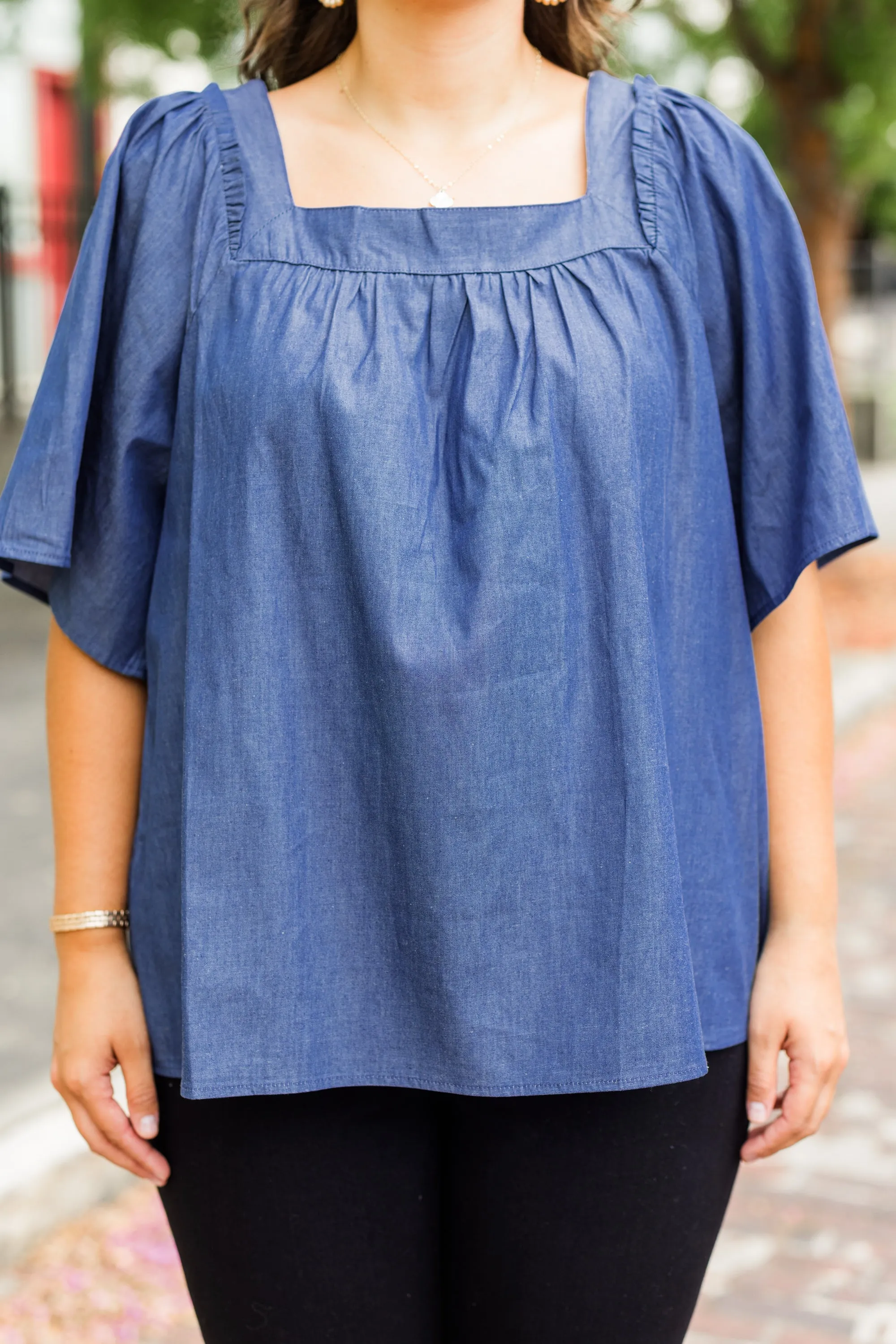 Blue Jean Babe Top, Medium Wash