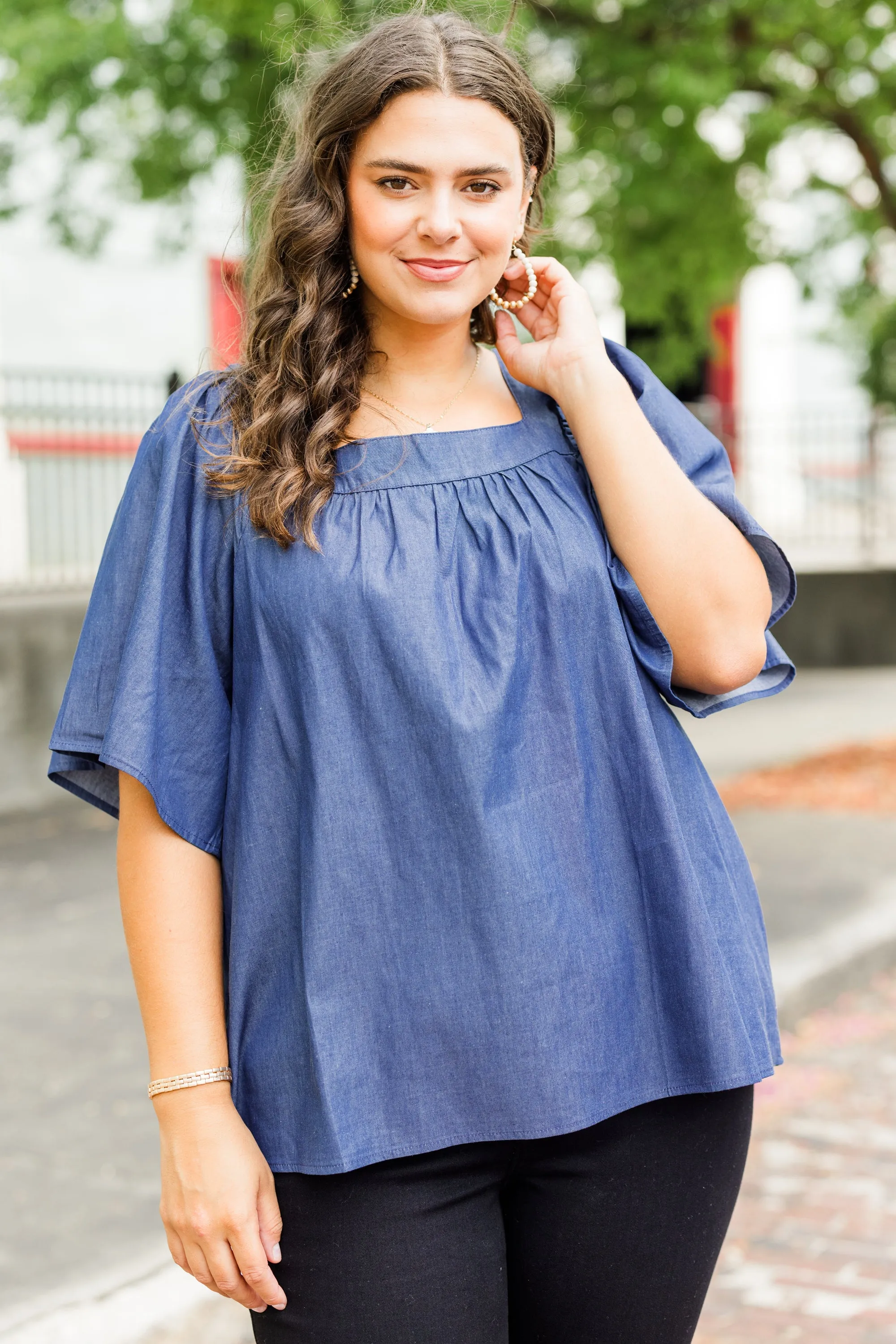 Blue Jean Babe Top, Medium Wash