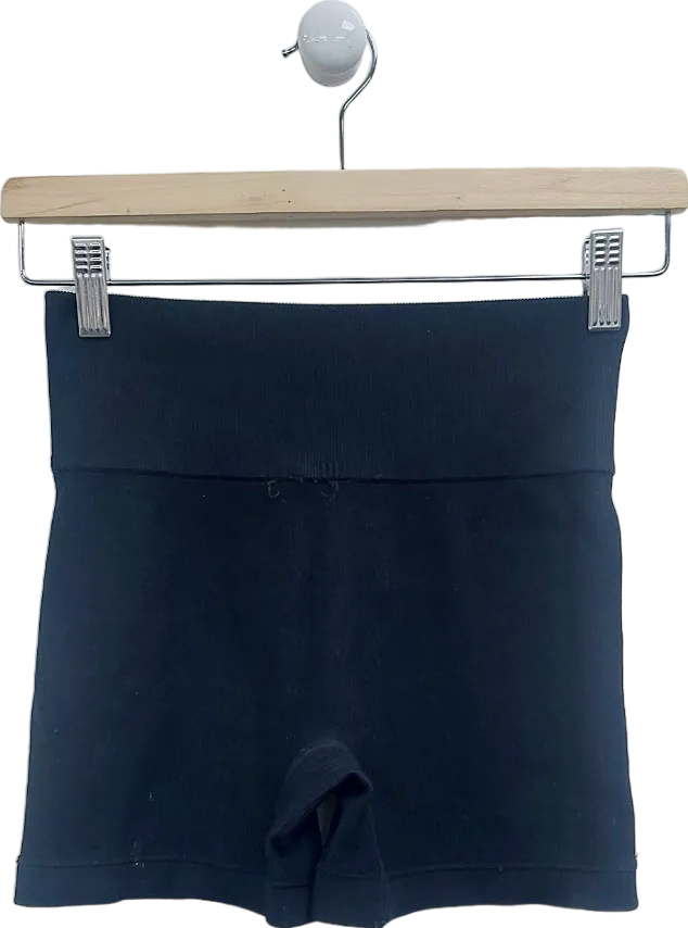 Bo Tee Black Ribbed High Waist Shorts UK S
