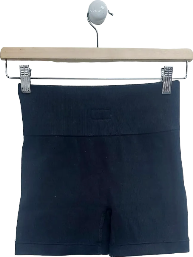 Bo Tee Black Ribbed High Waist Shorts UK S