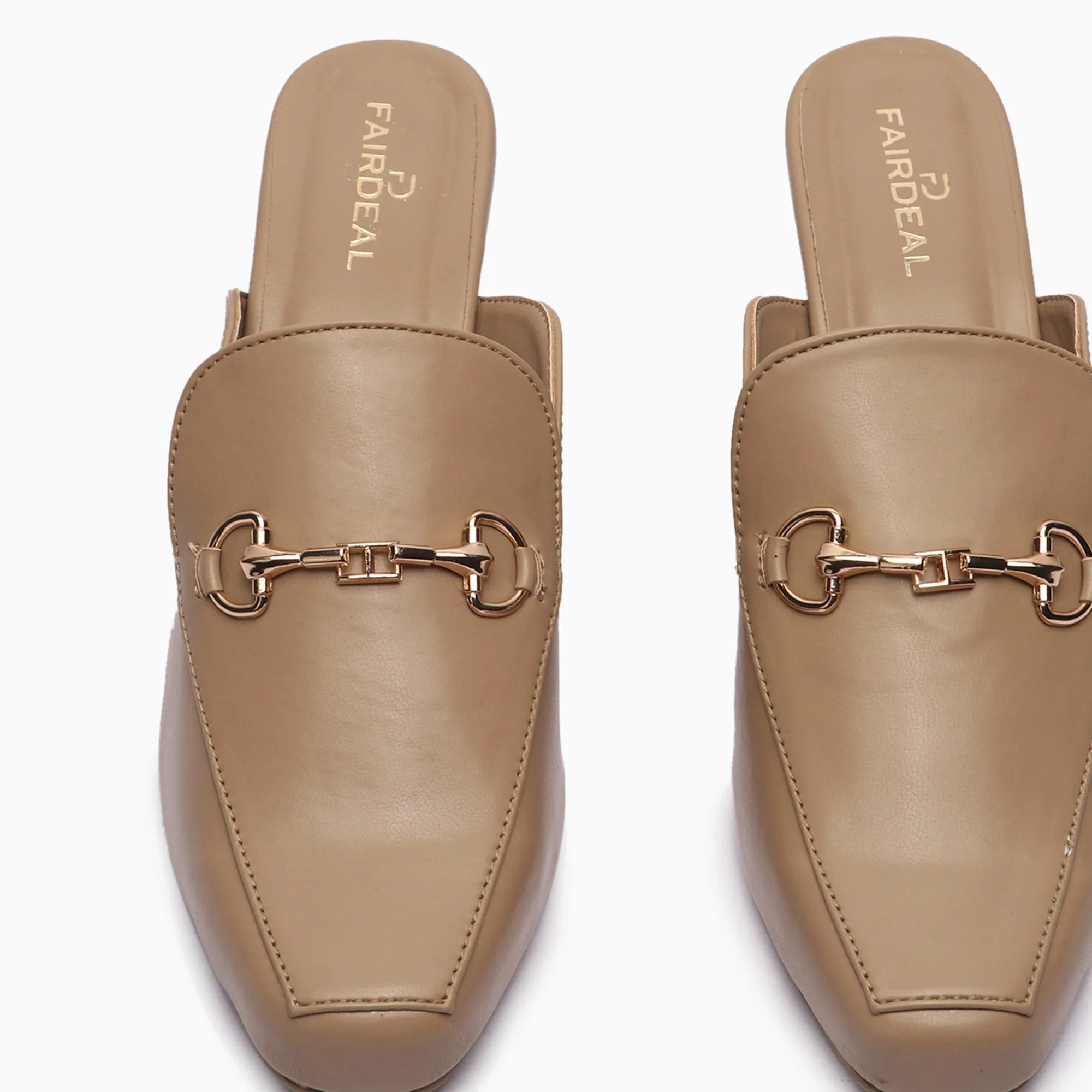 Buckle Detail Heeled Mules