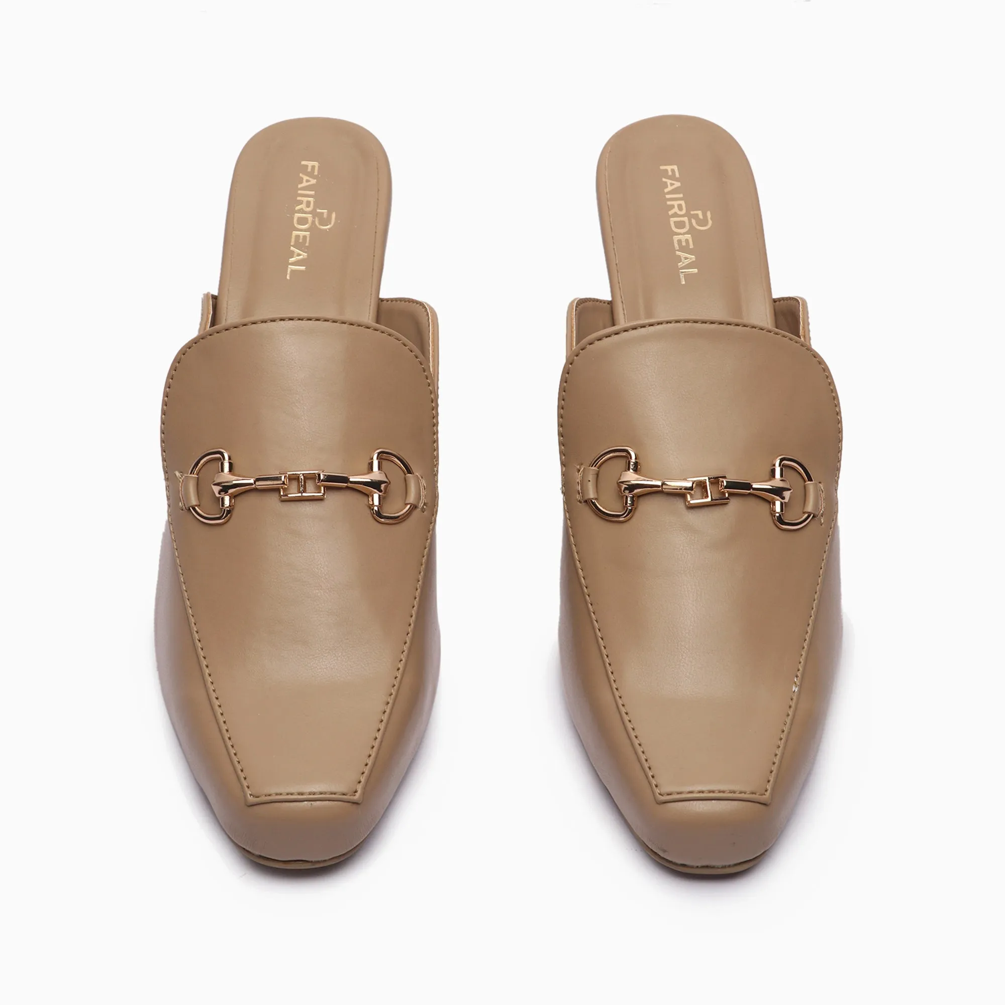 Buckle Detail Heeled Mules