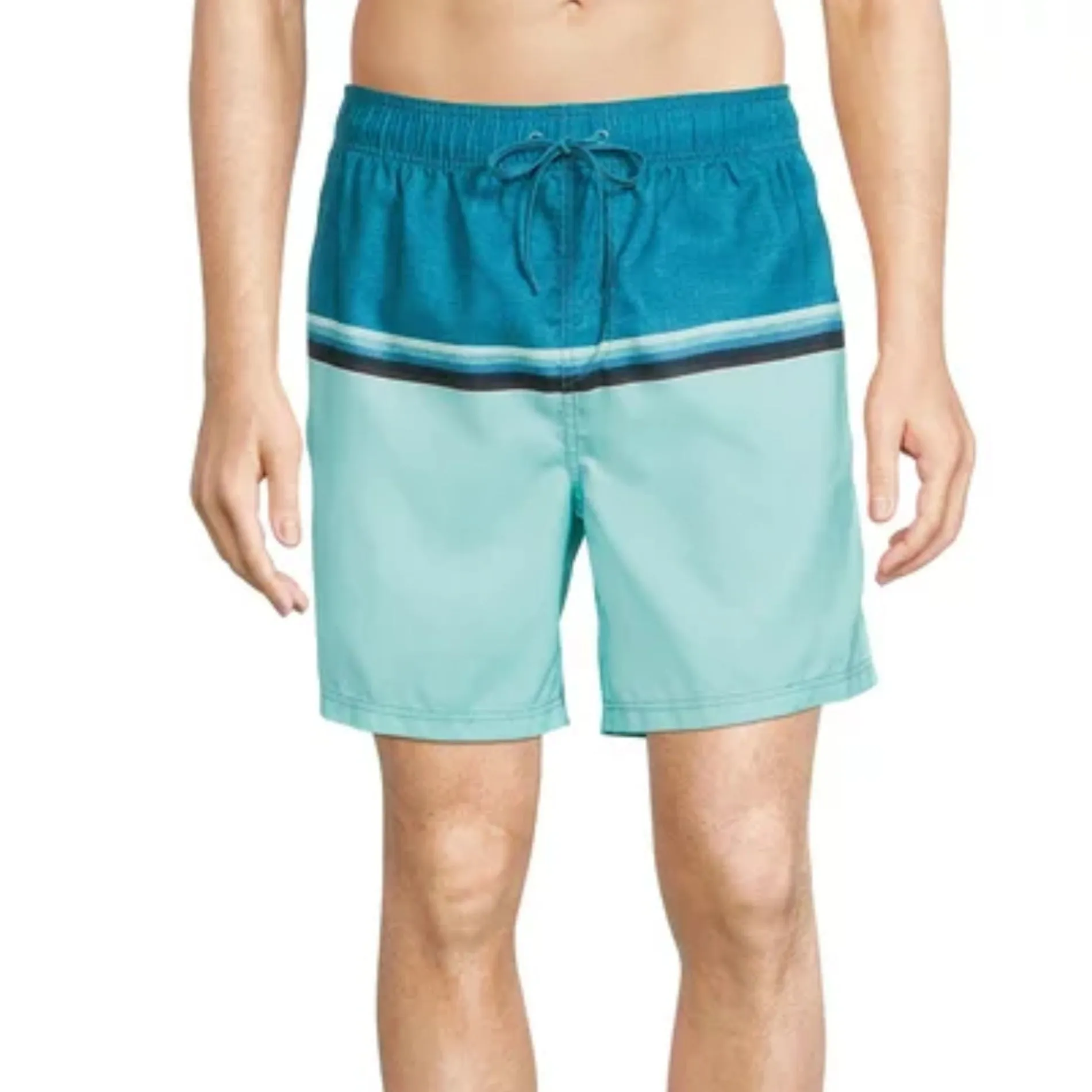 BURNSIDE APPAREL Volley 6" Inseam Beach Shorts Color Block Swim Trunks