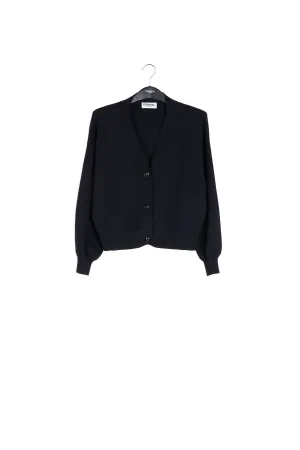 Camel relaxed-fit V-neck cardigan