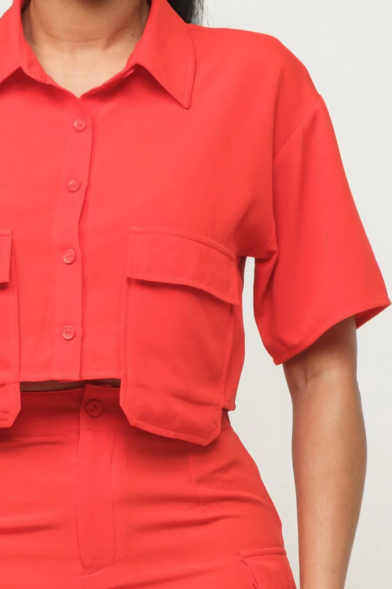 CARGO Pocket Top And Shorts Set (4 Colors)