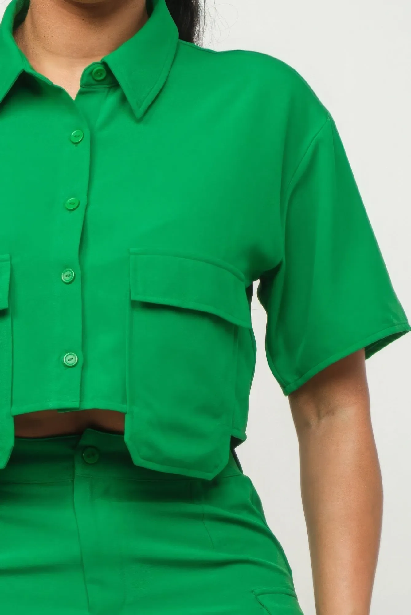 CARGO Pocket Top And Shorts Set (4 Colors)