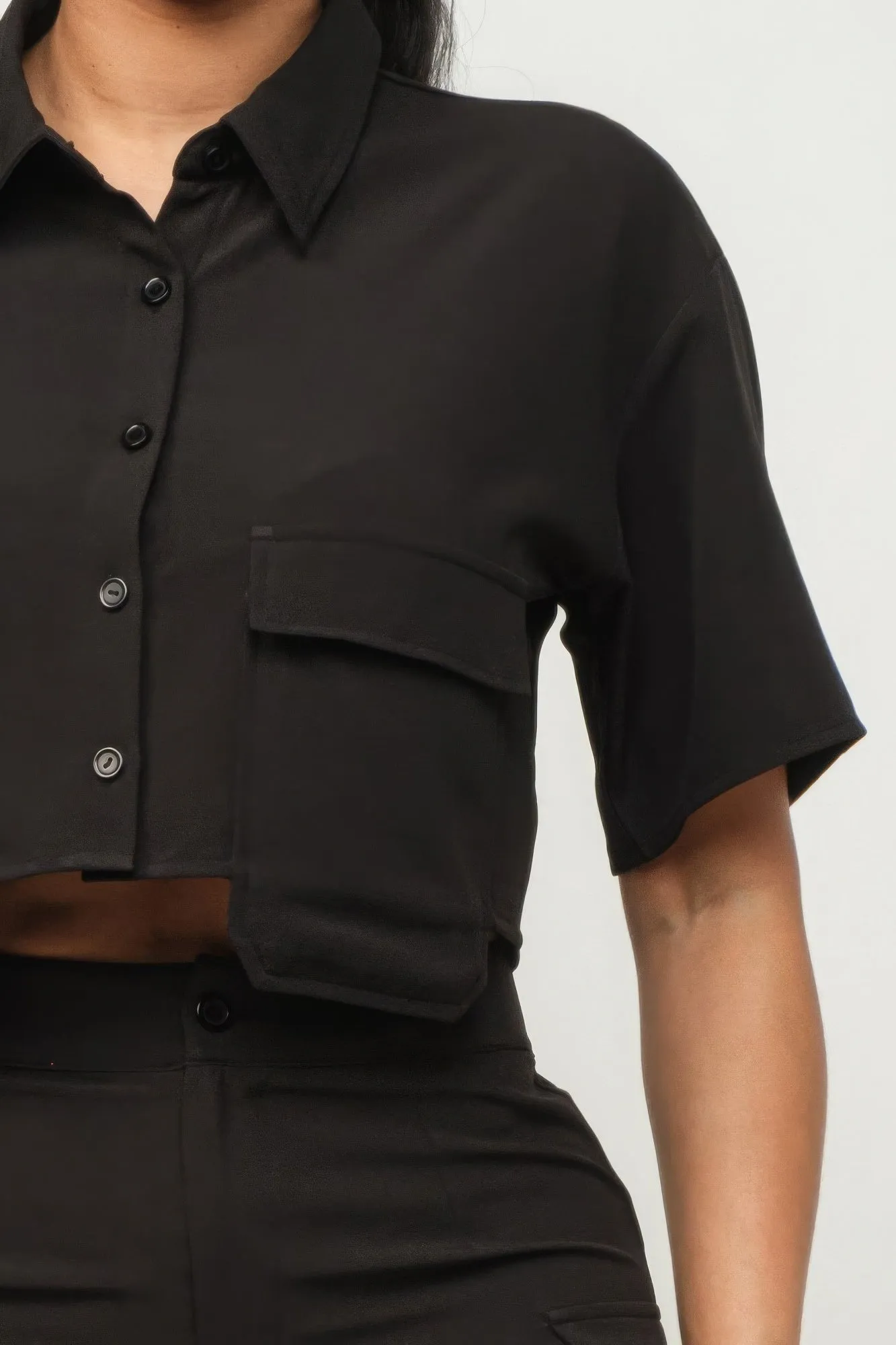 CARGO Pocket Top And Shorts Set (4 Colors)