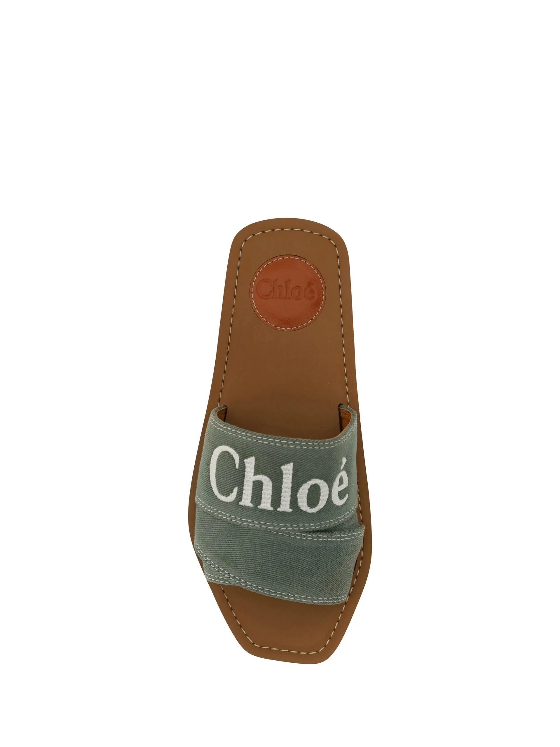 Chloé Elegant Forest  Cotton Women's Slides