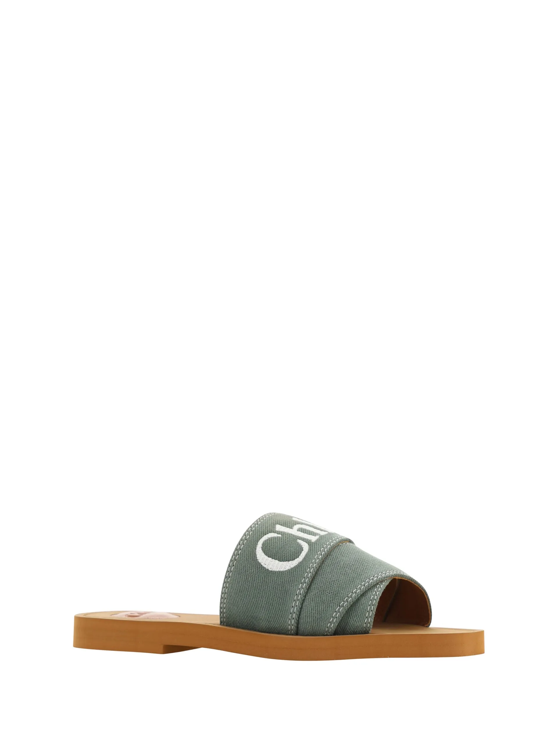 Chloé Elegant Forest  Cotton Women's Slides