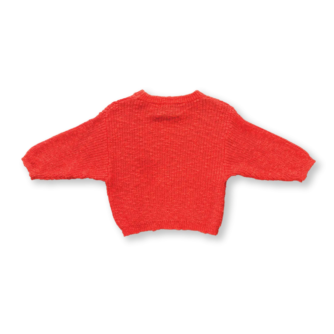 Chunky Rib Organic Pull Over - Tomato
