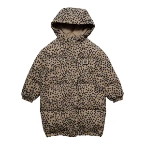Coat Long Down Animaux Pale Fawn