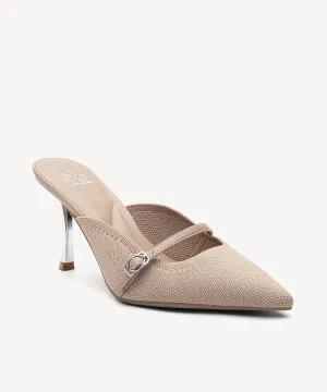 Commute Chic Strapped Pointed Toe Heeled Mules