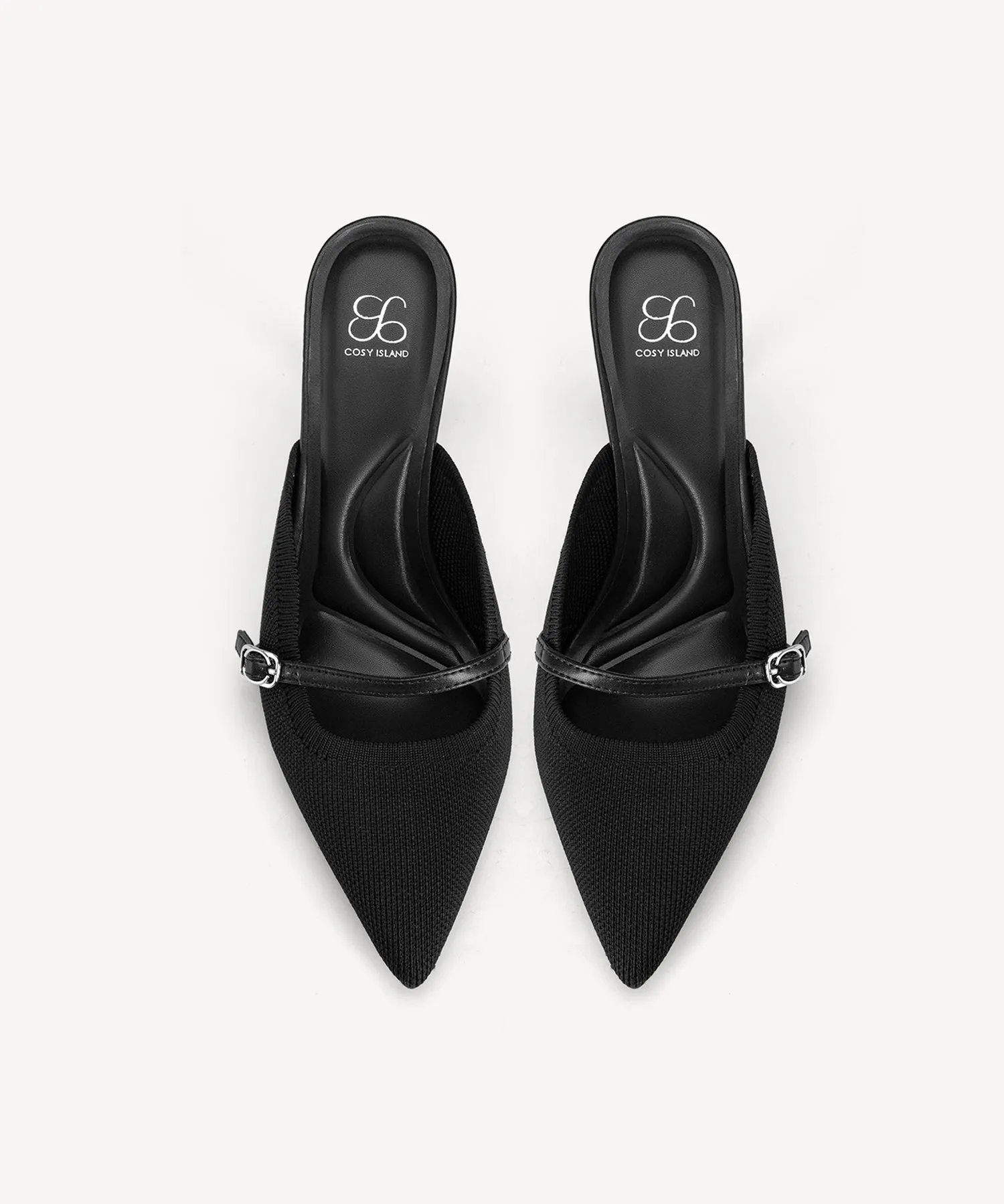Commute Chic Strapped Pointed Toe Heeled Mules