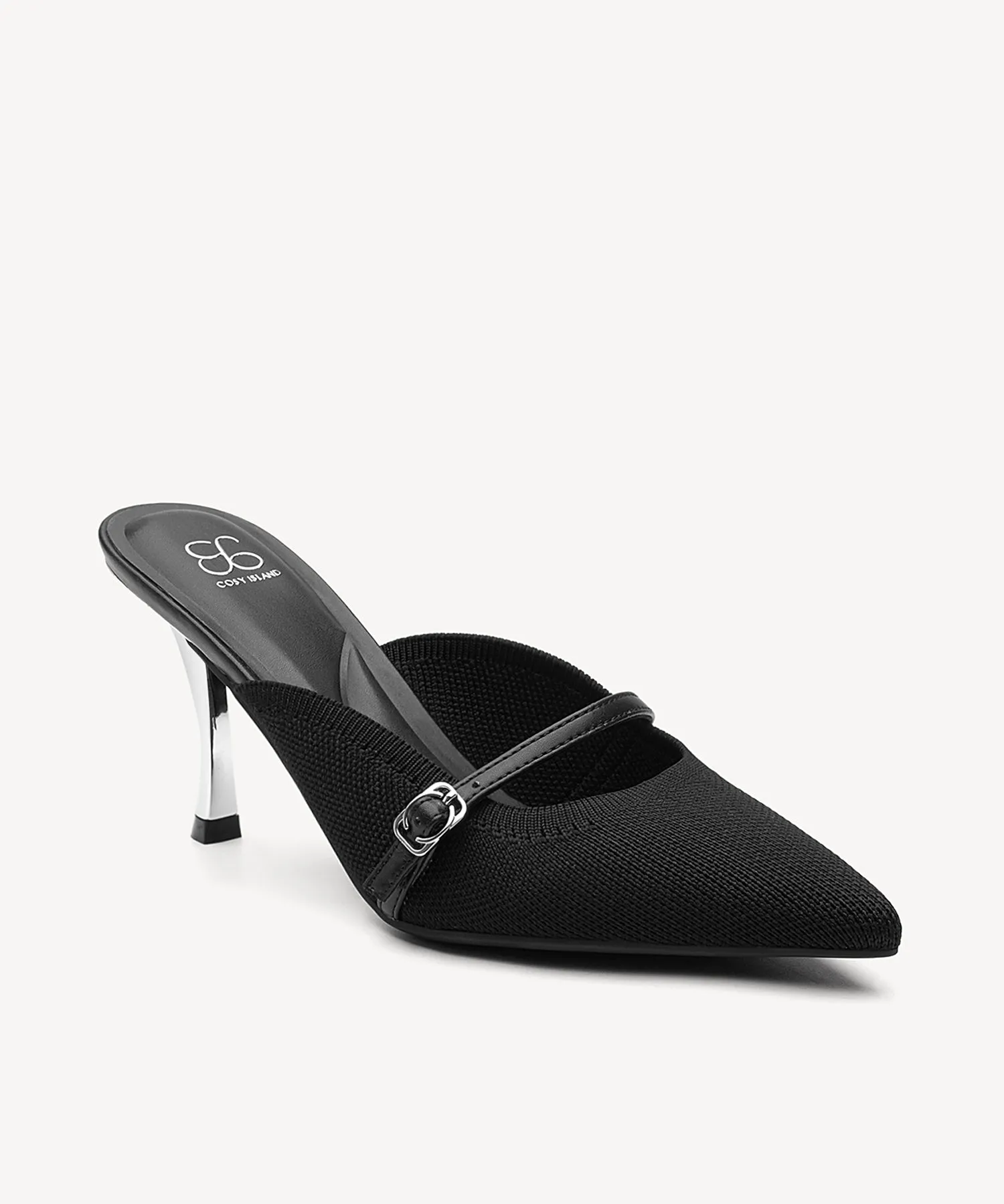 Commute Chic Strapped Pointed Toe Heeled Mules