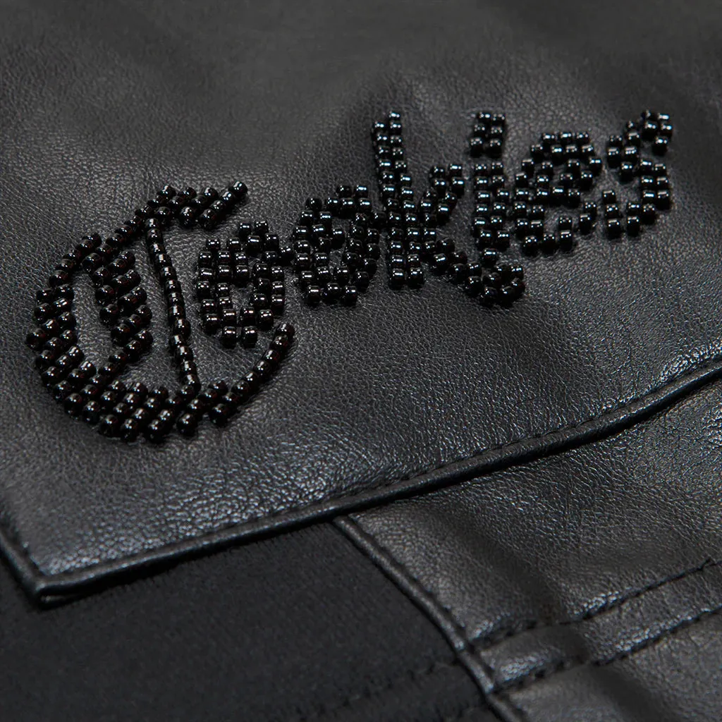 Cookies Caviar Fleece Zipper Black Shorts