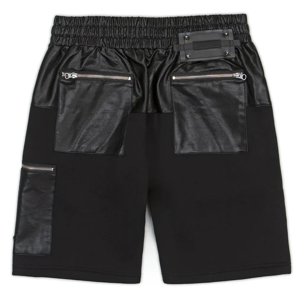 Cookies Caviar Fleece Zipper Black Shorts