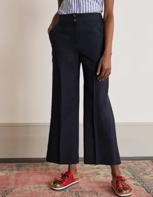 Cornwall Linen Trousers-Navy