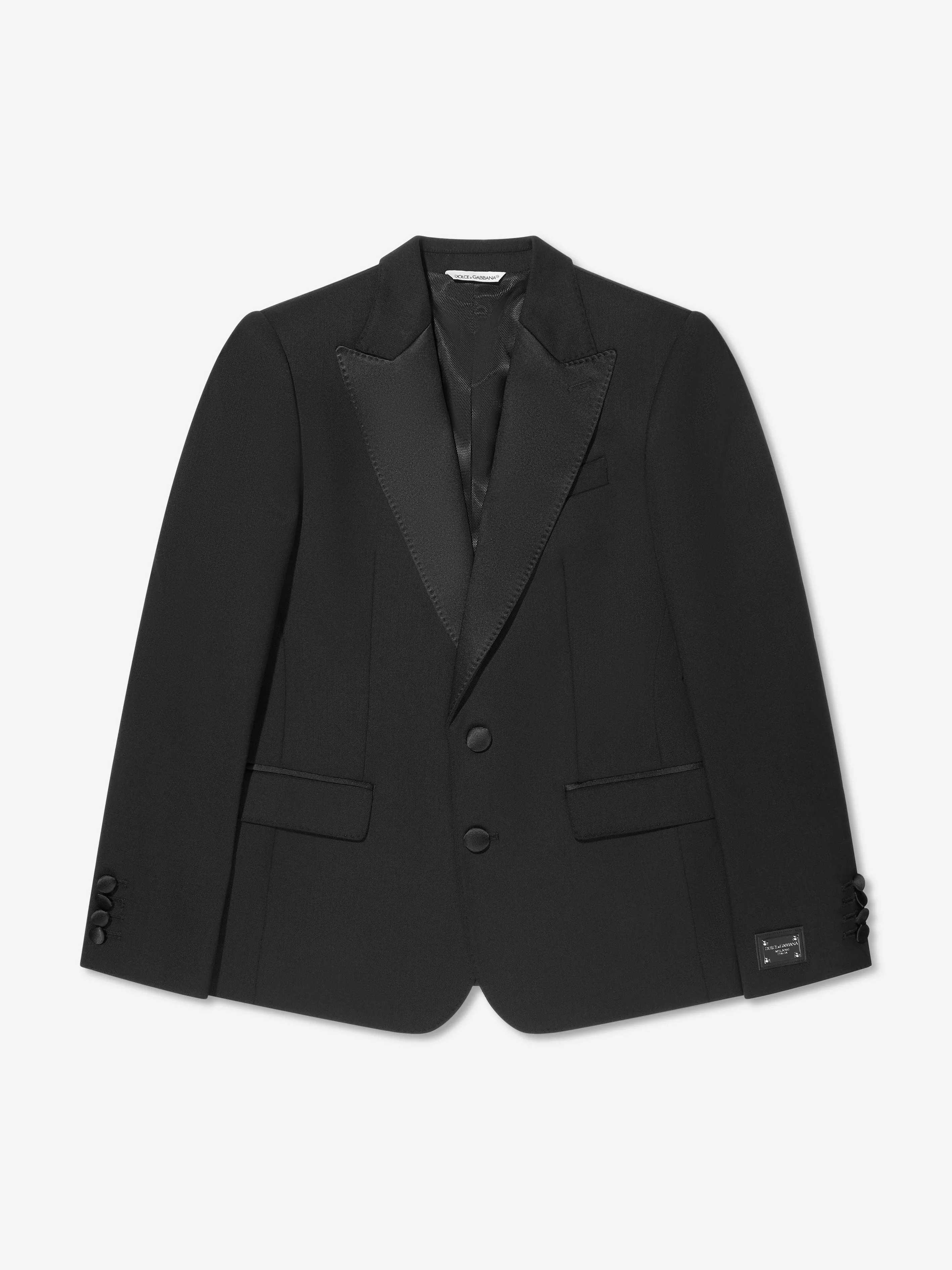 Dolce & Gabbana Boys Wool Blazer in Black