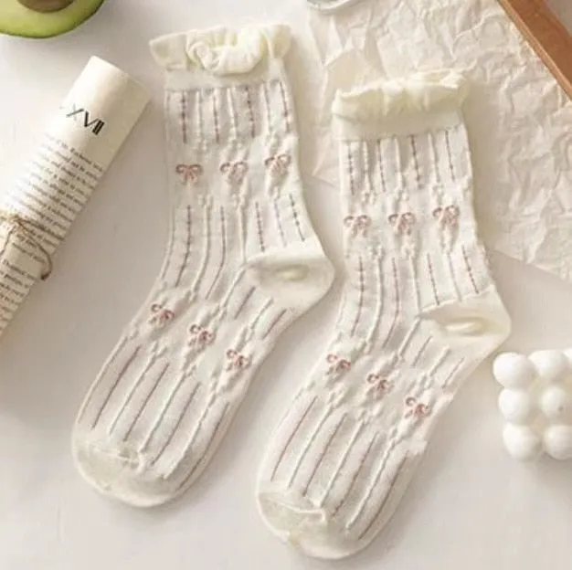 Dollette Floral Lace Socks
