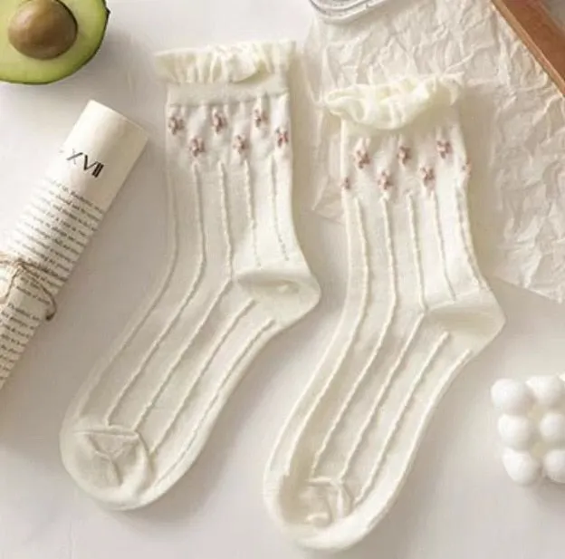 Dollette Floral Lace Socks