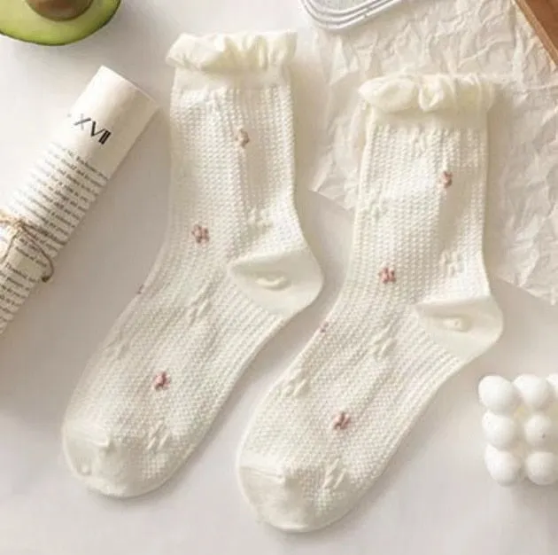 Dollette Floral Lace Socks