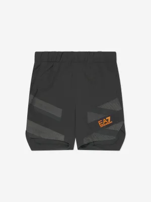 EA7 Emporio Armani Boys Tennis Pro Shorts in Black