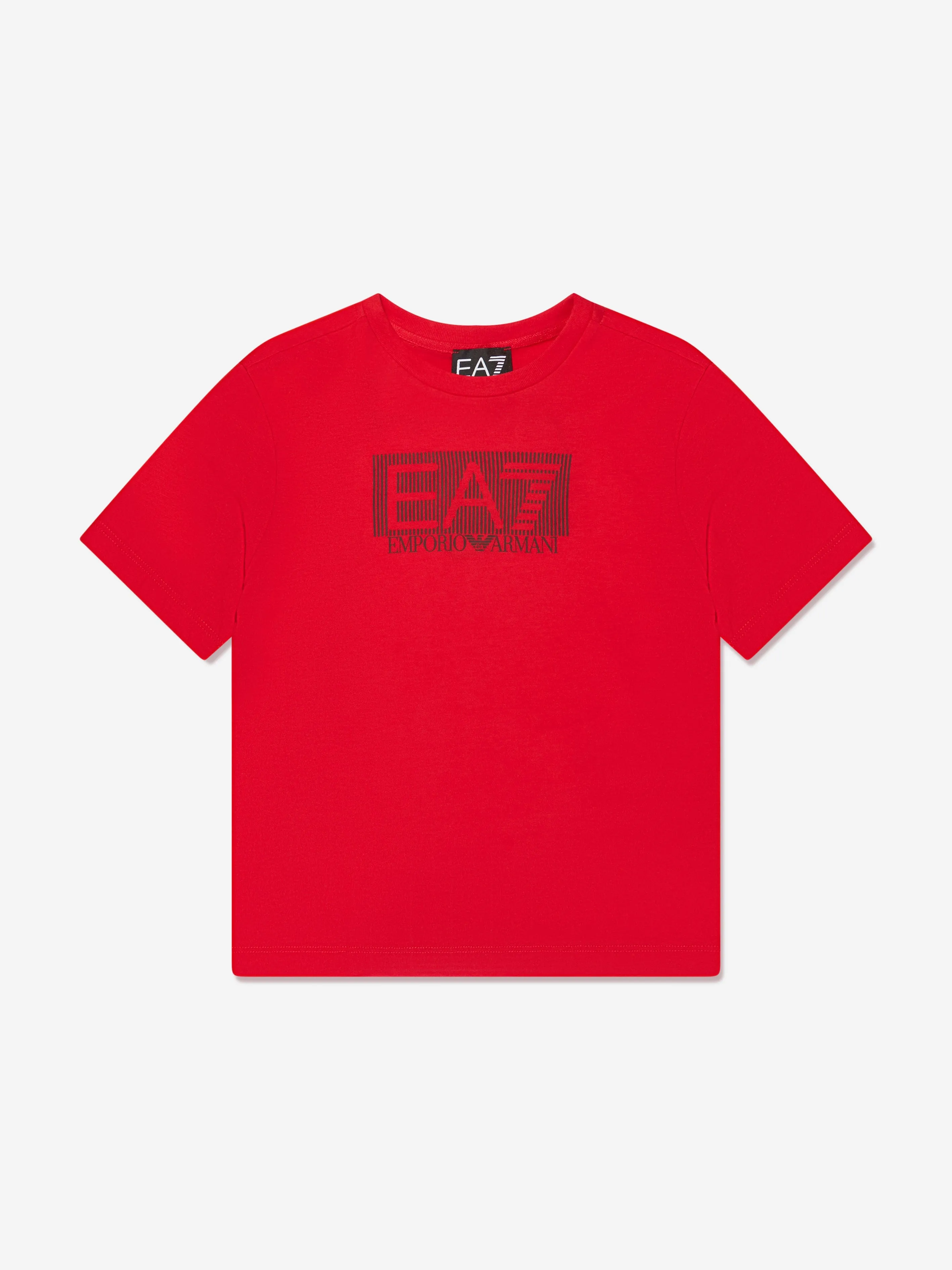 EA7 Emporio Armani Boys Train Visibility T-Shirt And Shorts Set in Red