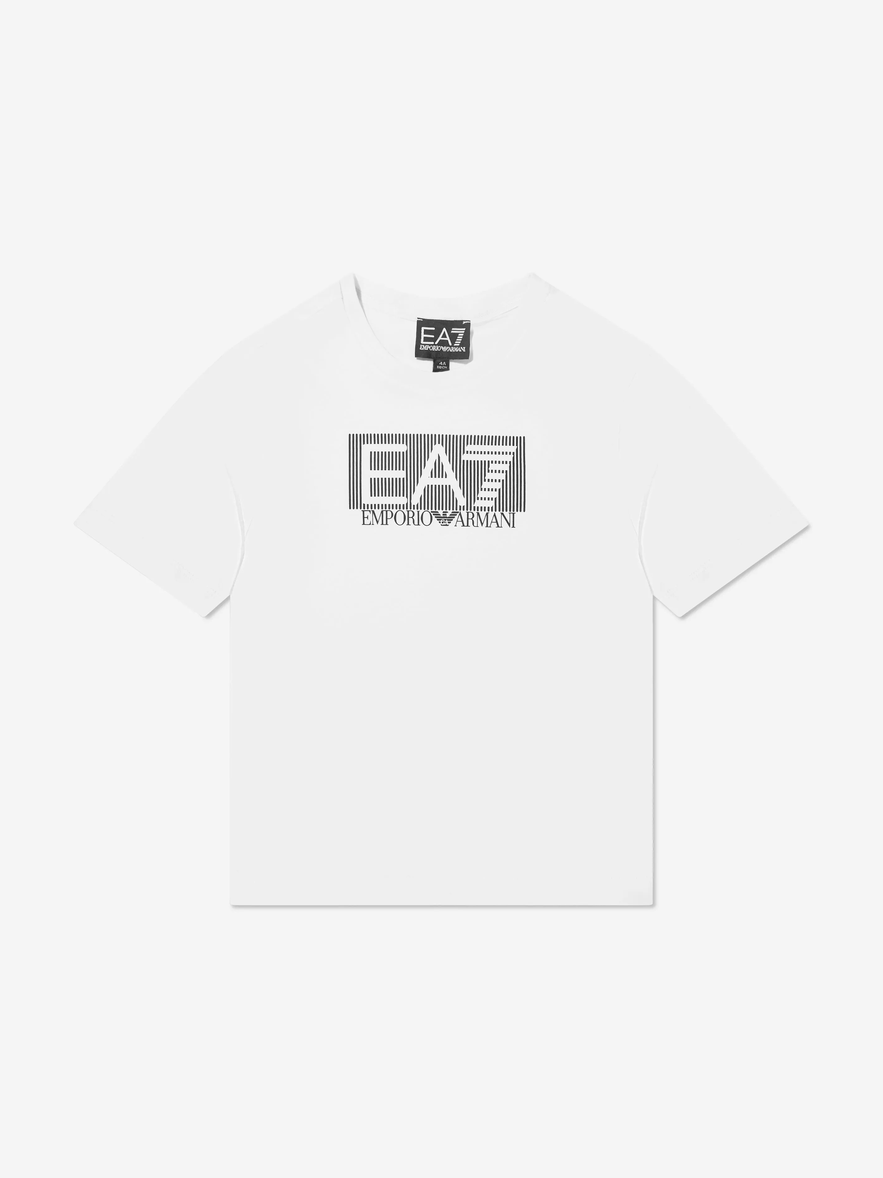 EA7 Emporio Armani Boys Train Visibility T-Shirt And Shorts Set in White
