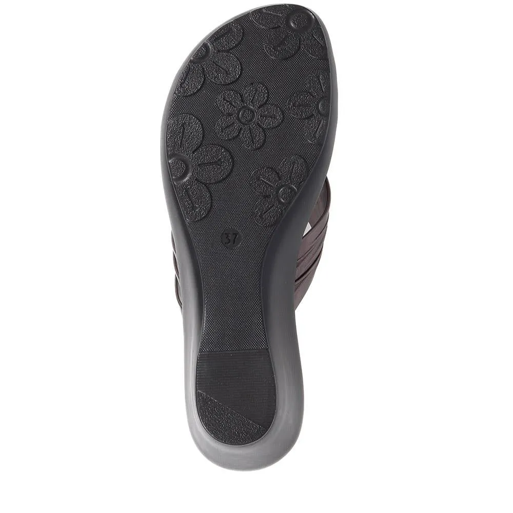 Elegant Wedge-Heel Mules  - NUOV39003 / 325 806