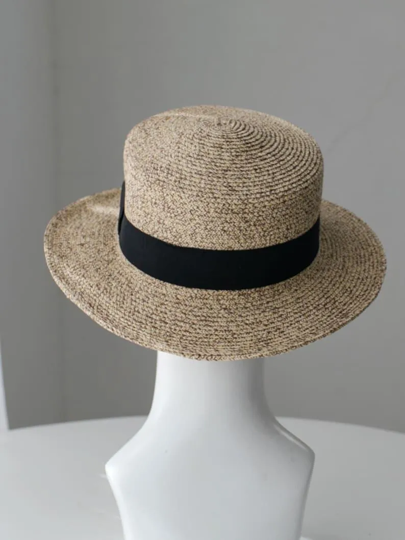 Flat Top Straw Fedora Panama Hat