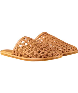 Free People Brown Woven Leather Freya Flats UK 5 EU 38 