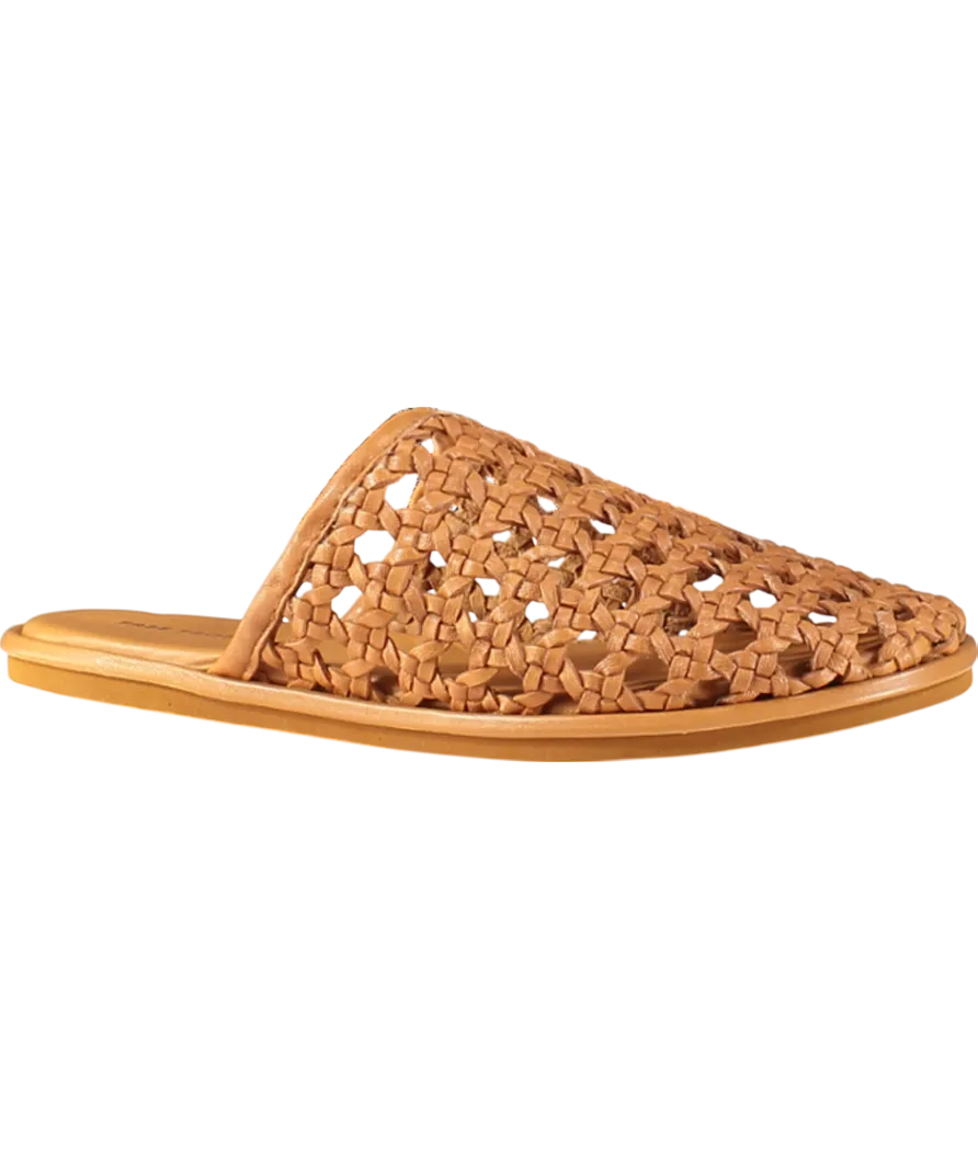 Free People Brown Woven Leather Freya Flats UK 5 EU 38 