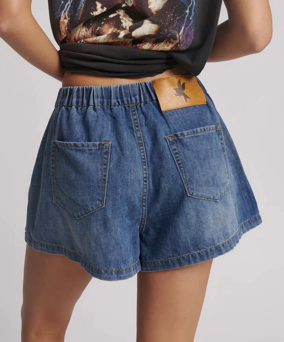 Funks Boxer Style Denim Shorts