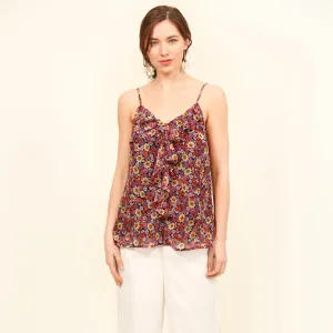 Gigio USA Women's Floral Print/Ruffle Tank