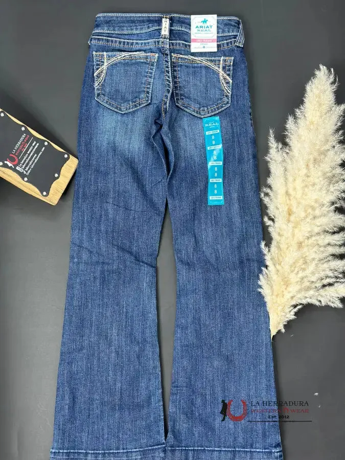 GIRLS ARIAT REAL PACIFIC TROUSER DARK WASH JEAN