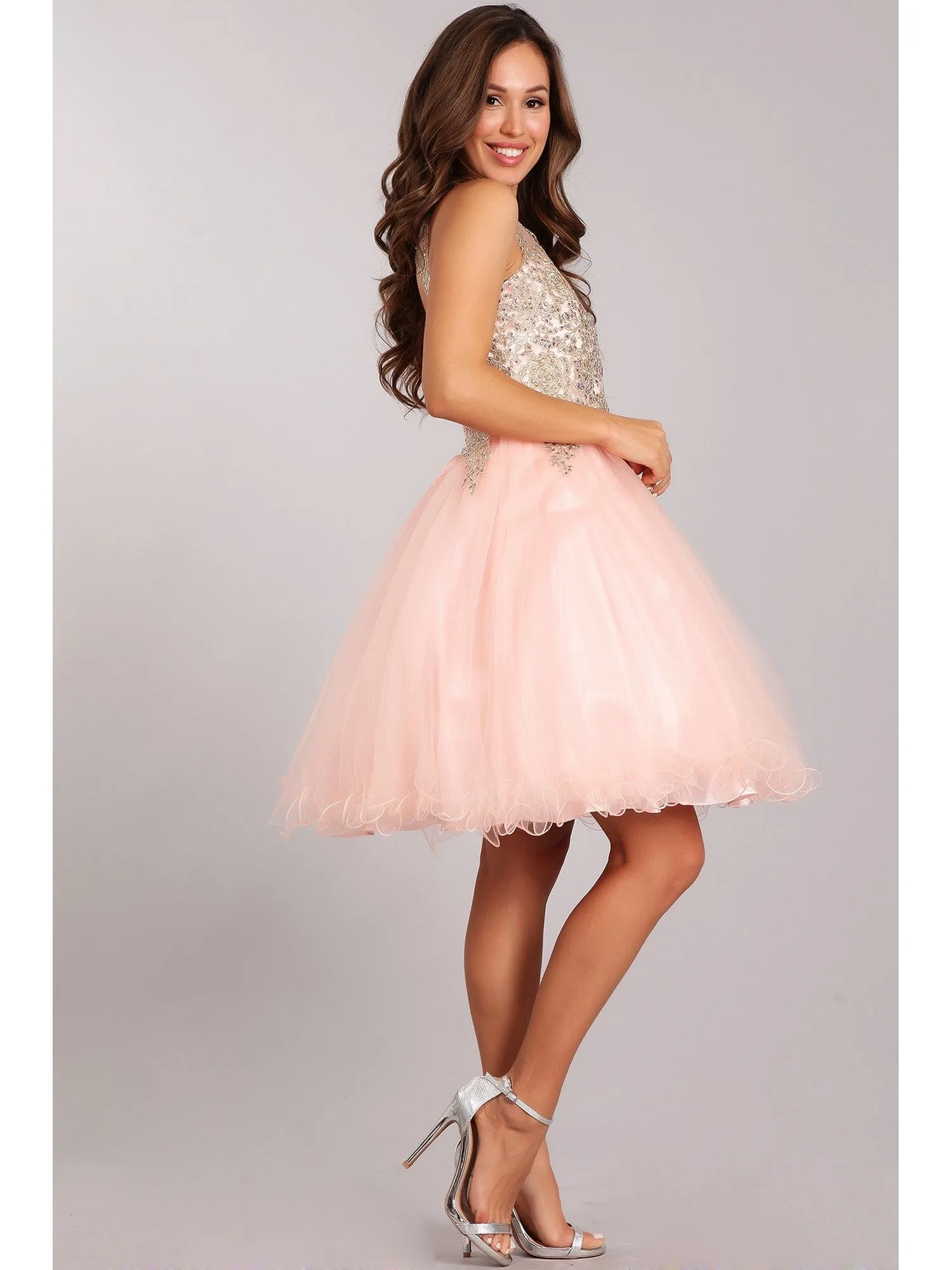 Girls Multi Color Gold Trim Wire Tulle Flower Girl Junior Bridesmaid Dress 4-20