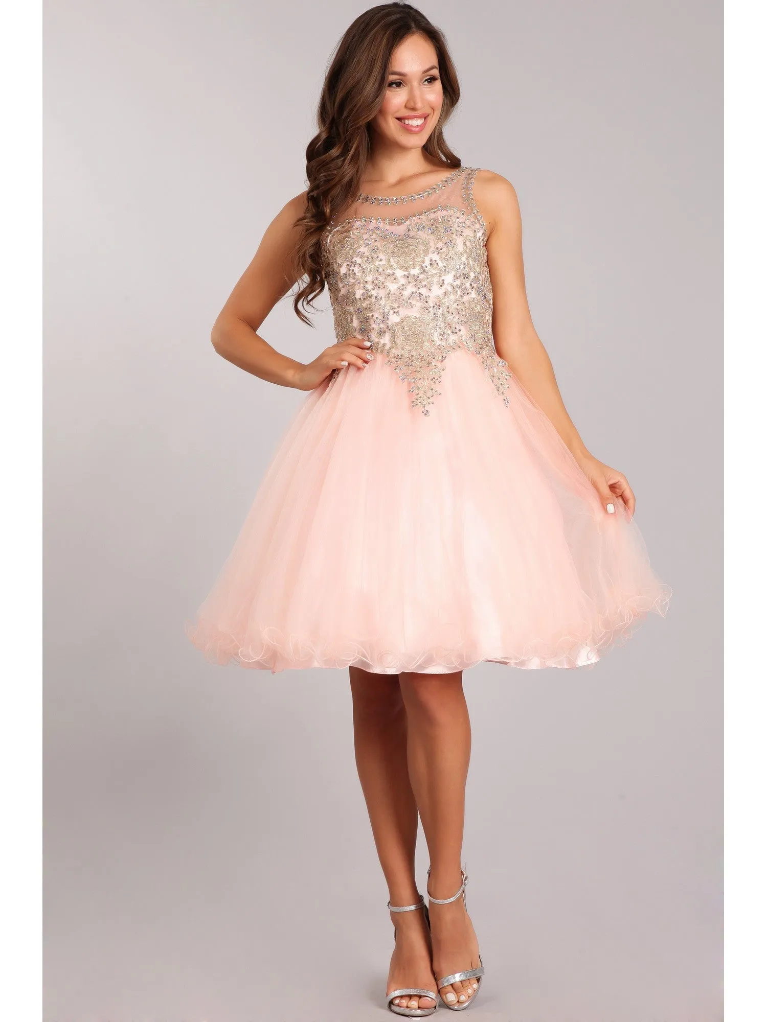 Girls Multi Color Gold Trim Wire Tulle Flower Girl Junior Bridesmaid Dress 4-20