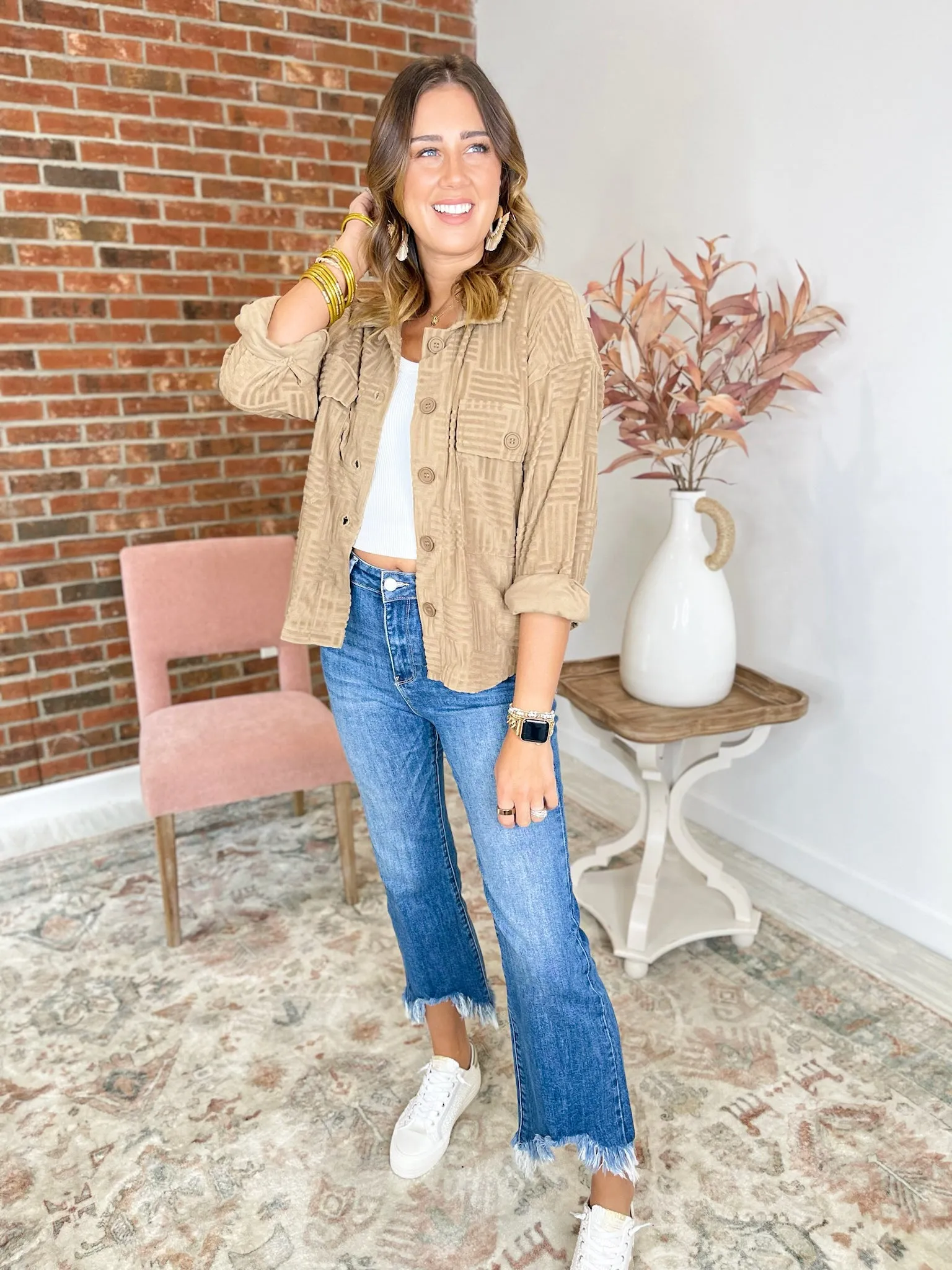 Good to Get Away Casual Shacket - Mocha