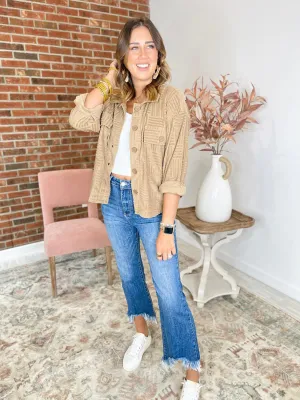 Good to Get Away Casual Shacket - Mocha