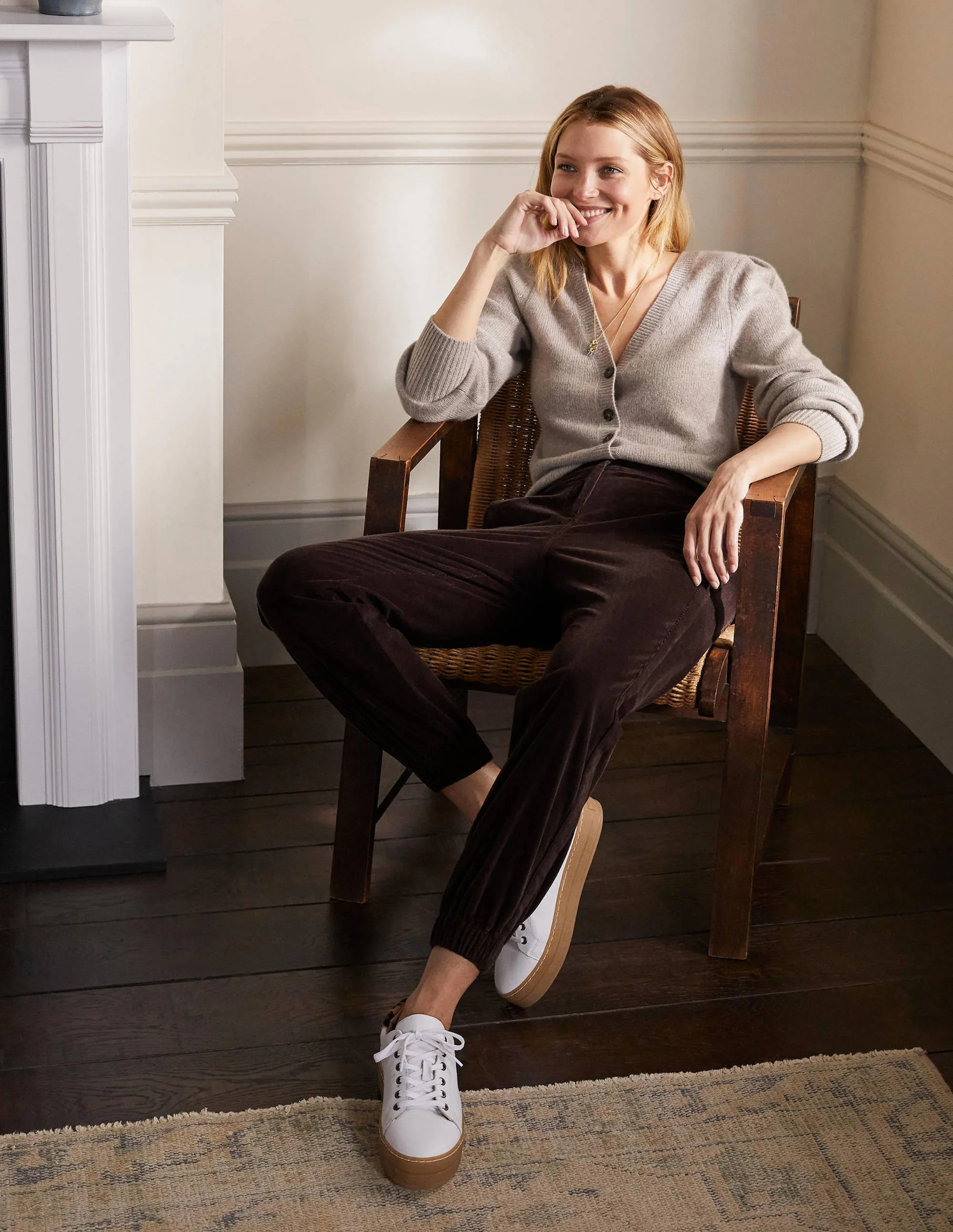 Gowrie Trousers-Deep Wisteria Cord