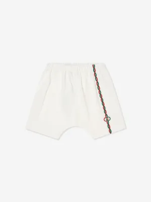 Gucci Baby Boys Logo Shorts in White